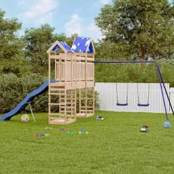 vidaXL Estructuras Para Juegos Al Aire Libre-Parque infantil de exterior de madera maciza de pino
