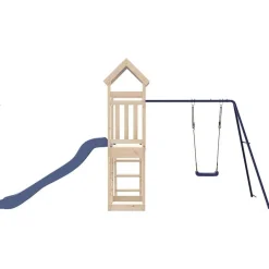 vidaXL Estructuras Para Juegos Al Aire Libre-Parque infantil de exterior de madera maciza de pino