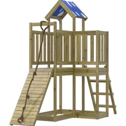 vidaXL Estructuras Para Juegos Al Aire Libre-Parque infantil de exterior madera de pino impregnada