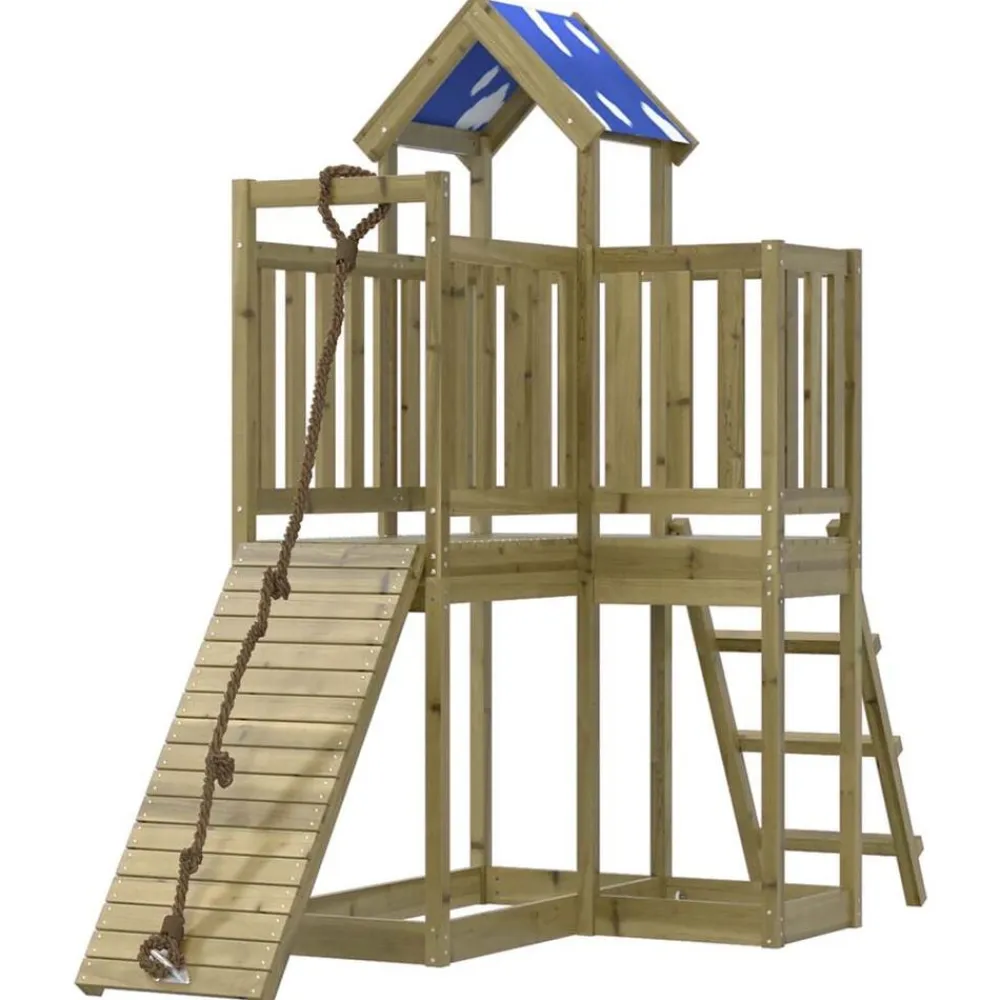 vidaXL Estructuras Para Juegos Al Aire Libre-Parque infantil de exterior madera de pino impregnada