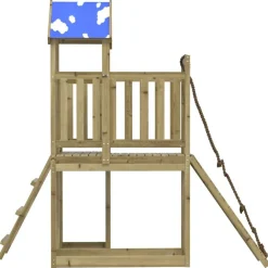 vidaXL Estructuras Para Juegos Al Aire Libre-Parque infantil de exterior madera de pino impregnada