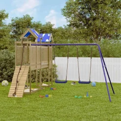 vidaXL Estructuras Para Juegos Al Aire Libre-Parque infantil de exterior madera de pino impregnada