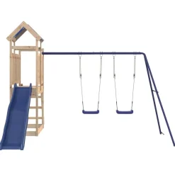 vidaXL Parque infantil de exterior de madera maciza de pino Best