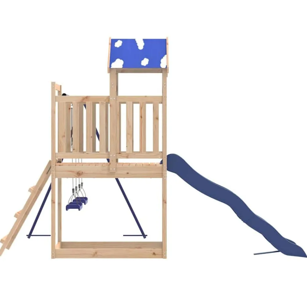 vidaXL Parque infantil de exterior de madera maciza de pino Best