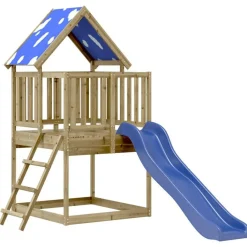 vidaXL Parque infantil de exterior madera de pino impregnada Clearance