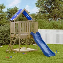 vidaXL Parque infantil de exterior madera de pino impregnada Clearance