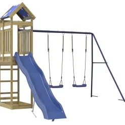 vidaXL Estructuras Para Juegos Al Aire Libre-Parque infantil de exterior madera de pino impregnada