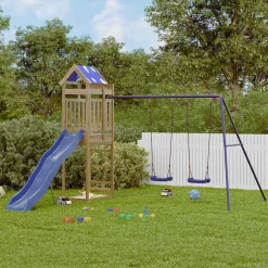 vidaXL Estructuras Para Juegos Al Aire Libre-Parque infantil de exterior madera de pino impregnada