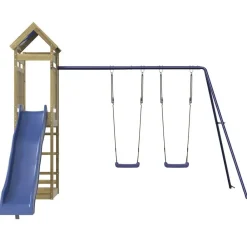 vidaXL Estructuras Para Juegos Al Aire Libre-Parque infantil de exterior madera de pino impregnada