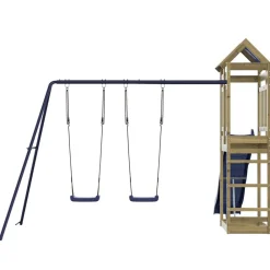 vidaXL Estructuras Para Juegos Al Aire Libre-Parque infantil de exterior madera de pino impregnada