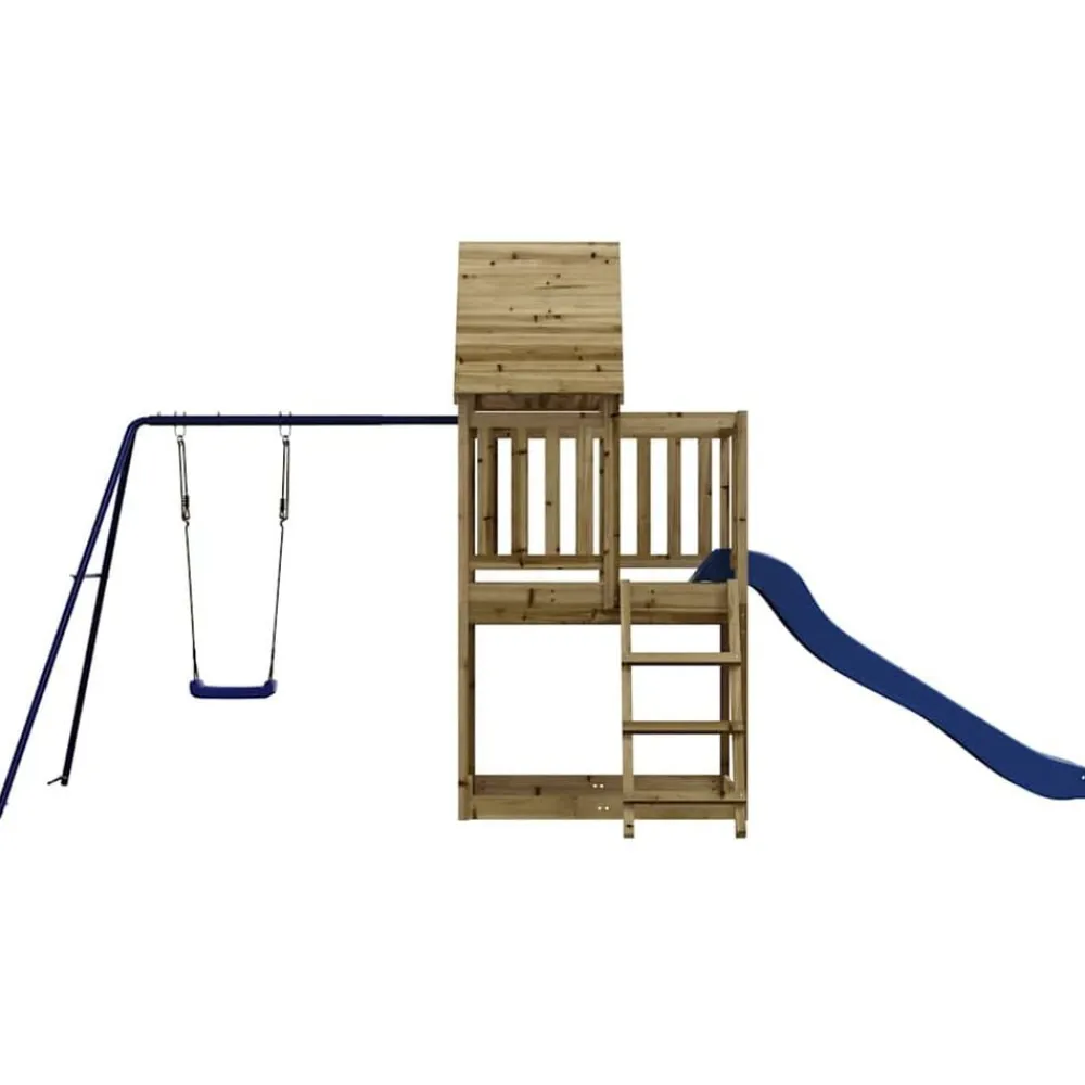 vidaXL Estructuras Para Juegos Al Aire Libre-Parque infantil de exterior madera de pino impregnada