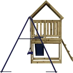 vidaXL Estructuras Para Juegos Al Aire Libre-Parque infantil de exterior madera de pino impregnada