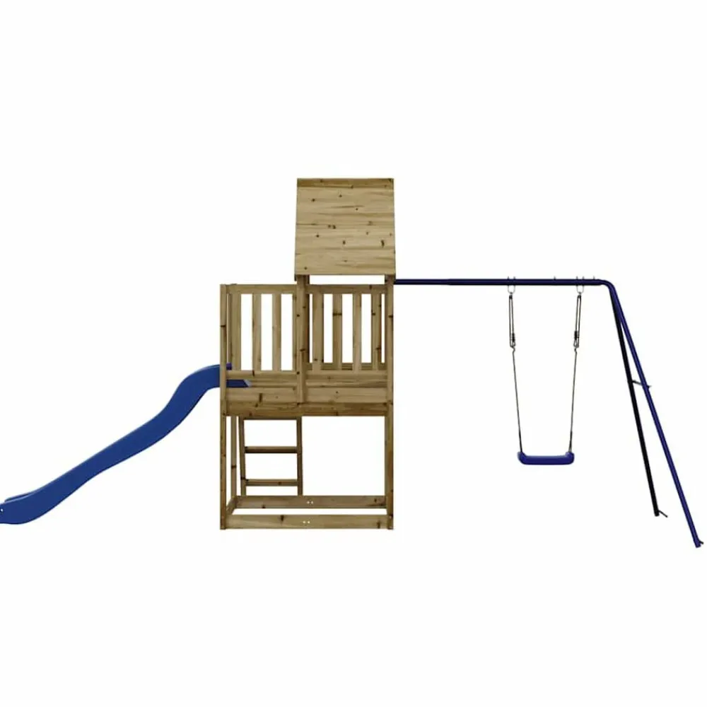 vidaXL Estructuras Para Juegos Al Aire Libre-Parque infantil de exterior madera de pino impregnada