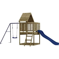 vidaXL Estructuras Para Juegos Al Aire Libre-Parque infantil de exterior madera de pino impregnada