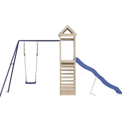 vidaXL Estructuras Para Juegos Al Aire Libre-Parque infantil de exterior de madera maciza de pino