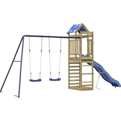 vidaXL Parque infantil de exterior madera de pino impregnada New