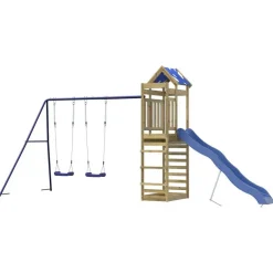 vidaXL Parque infantil de exterior madera de pino impregnada New