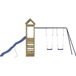 vidaXL Parque infantil de exterior madera de pino impregnada New