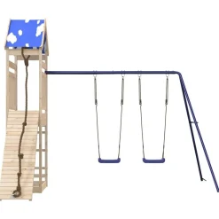 vidaXL Estructuras Para Juegos Al Aire Libre-Parque infantil de exterior de madera maciza de pino