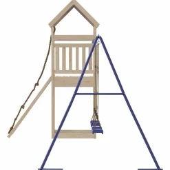 vidaXL Estructuras Para Juegos Al Aire Libre-Parque infantil de exterior de madera maciza de pino
