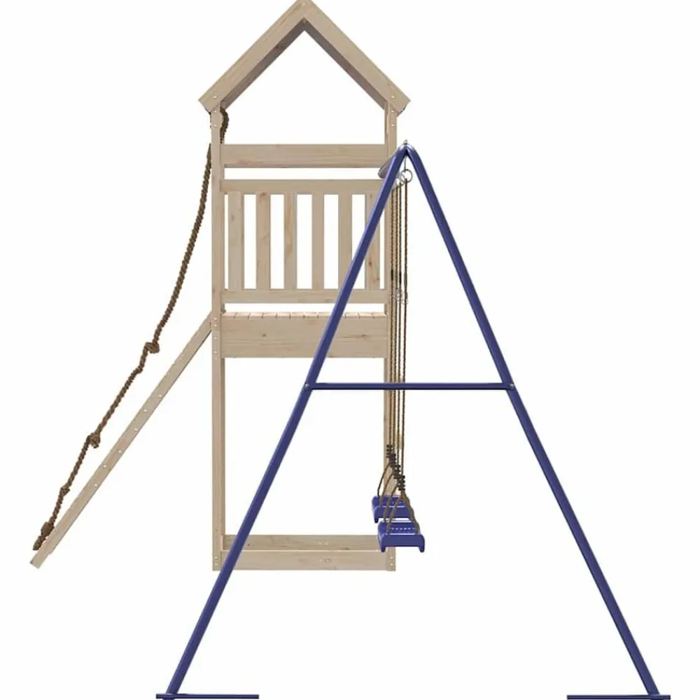 vidaXL Estructuras Para Juegos Al Aire Libre-Parque infantil de exterior de madera maciza de pino