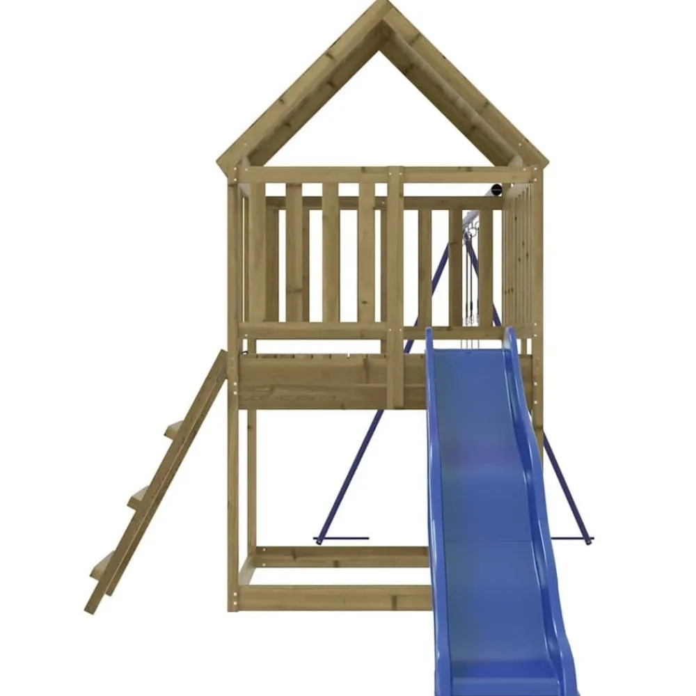 vidaXL Estructuras Para Juegos Al Aire Libre-Parque infantil de exterior madera de pino impregnada