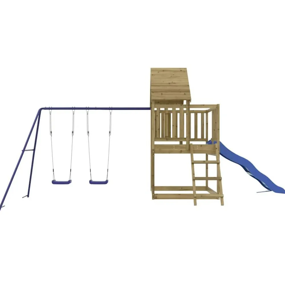 vidaXL Estructuras Para Juegos Al Aire Libre-Parque infantil de exterior madera de pino impregnada