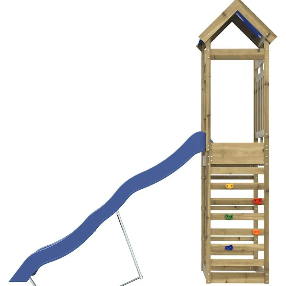 vidaXL Parque infantil de exterior madera de pino impregnada Clearance