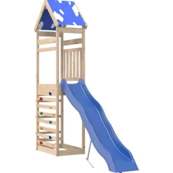 vidaXL Parque infantil de exterior de madera maciza de pino New