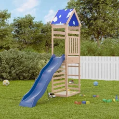 vidaXL Parque infantil de exterior de madera maciza de pino New