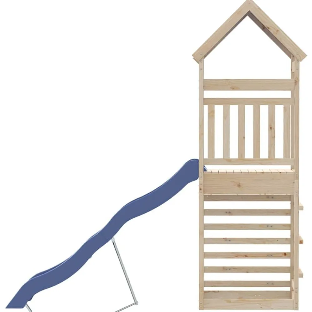 vidaXL Parque infantil de exterior de madera maciza de pino New