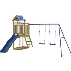 vidaXL Estructuras Para Juegos Al Aire Libre-Parque infantil de exterior madera de pino impregnada