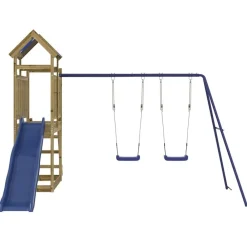 vidaXL Estructuras Para Juegos Al Aire Libre-Parque infantil de exterior madera de pino impregnada