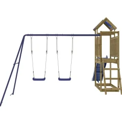vidaXL Estructuras Para Juegos Al Aire Libre-Parque infantil de exterior madera de pino impregnada