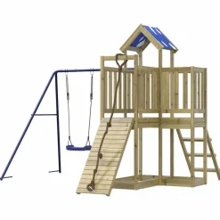 vidaXL Estructuras Para Juegos Al Aire Libre-Parque infantil de exterior madera de pino impregnada