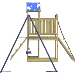vidaXL Estructuras Para Juegos Al Aire Libre-Parque infantil de exterior madera de pino impregnada