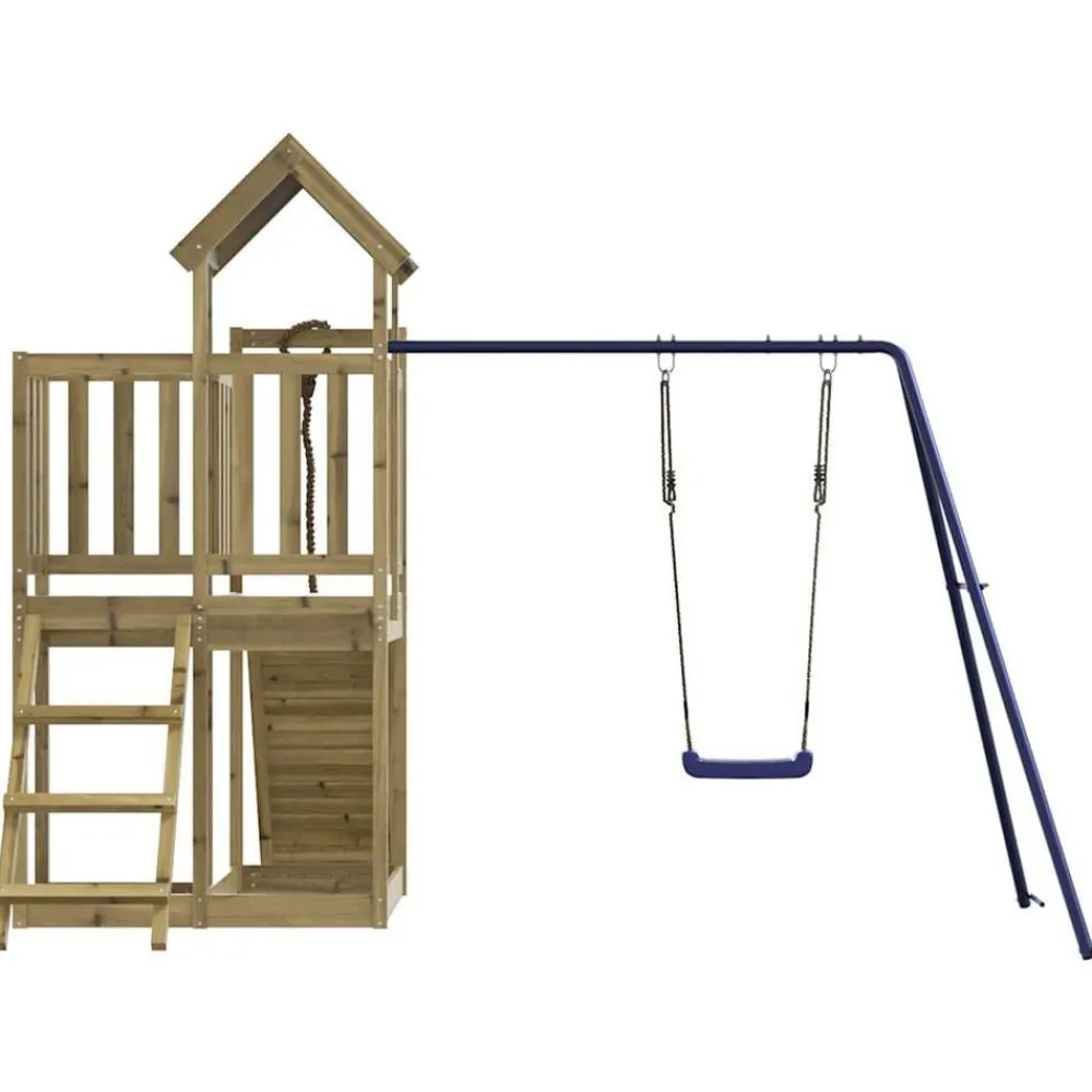 vidaXL Estructuras Para Juegos Al Aire Libre-Parque infantil de exterior madera de pino impregnada