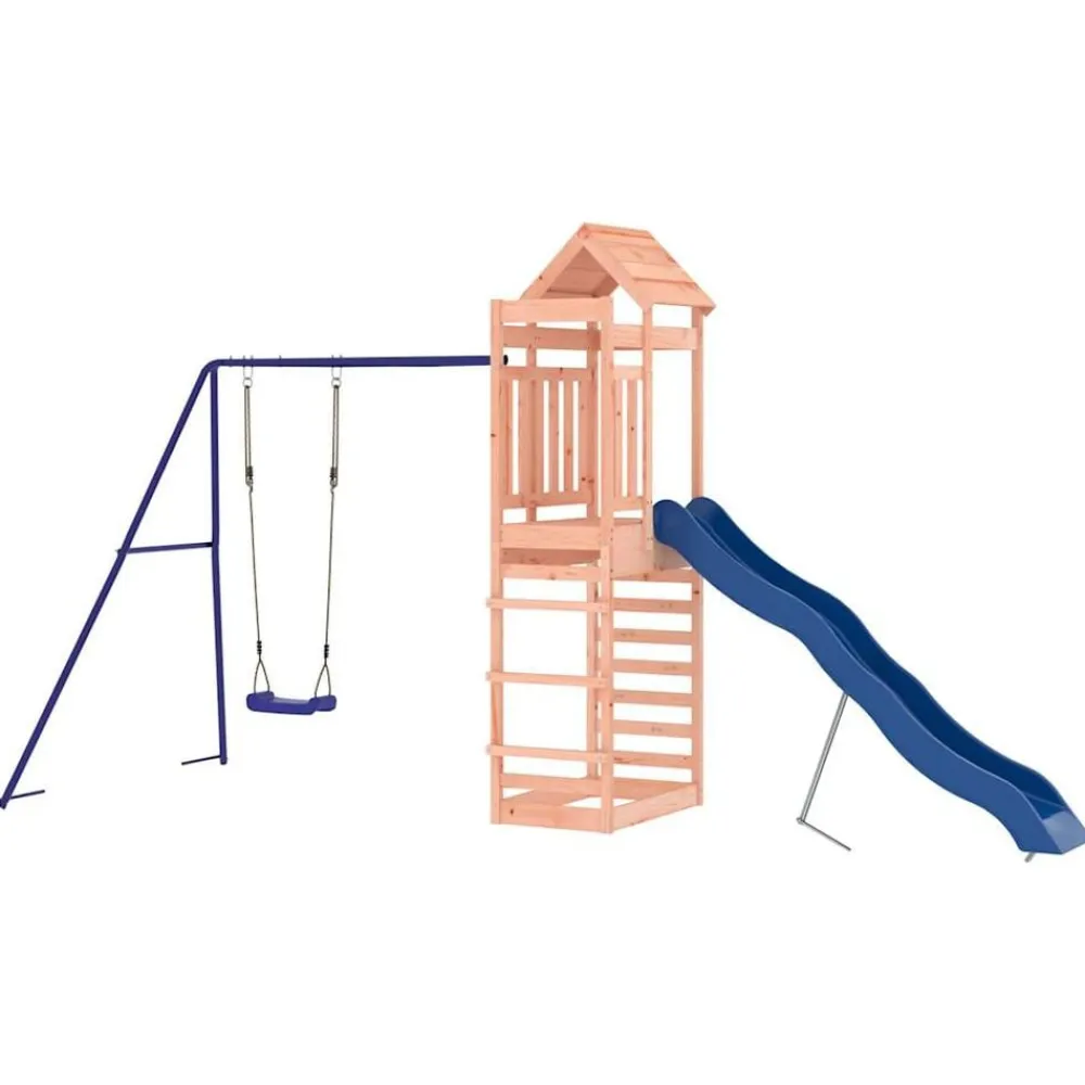 vidaXL Parque infantil de exterior madera maciza Douglas