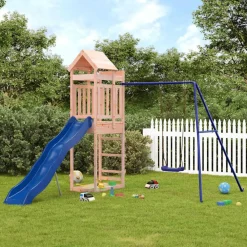 vidaXL Estructuras Para Juegos Al Aire Libre-Parque infantil de exterior madera maciza Douglas