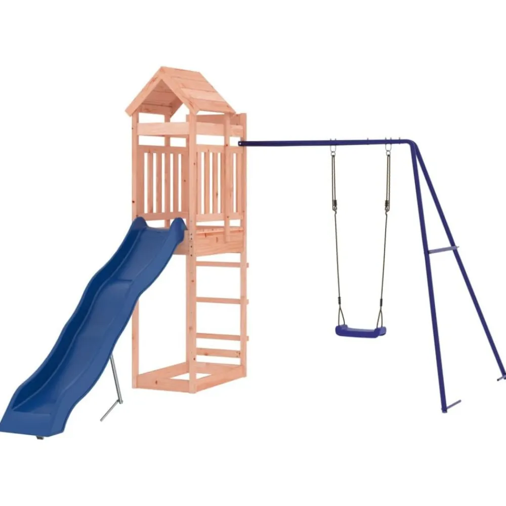 vidaXL Estructuras Para Juegos Al Aire Libre-Parque infantil de exterior madera maciza Douglas