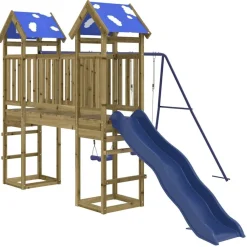vidaXL Estructuras Para Juegos Al Aire Libre-Parque infantil de exterior madera de pino impregnada