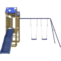 vidaXL Estructuras Para Juegos Al Aire Libre-Parque infantil de exterior madera de pino impregnada