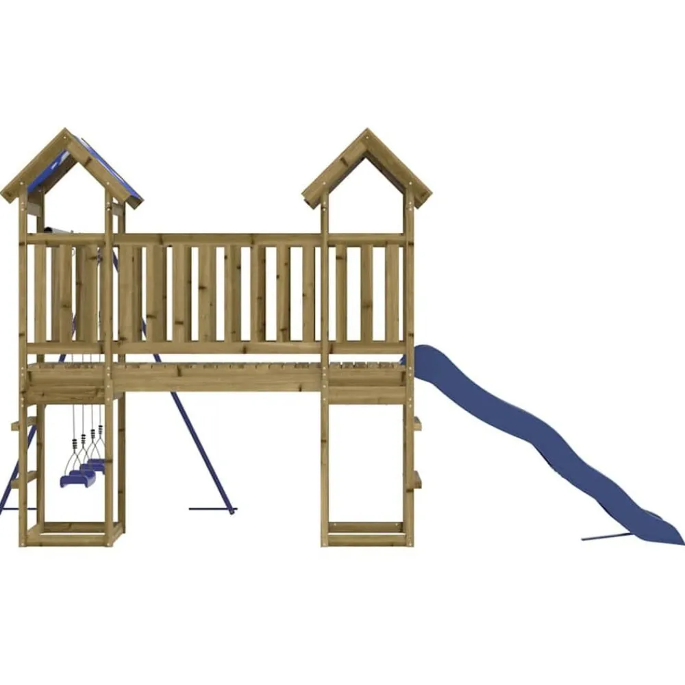 vidaXL Estructuras Para Juegos Al Aire Libre-Parque infantil de exterior madera de pino impregnada
