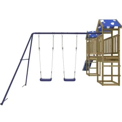 vidaXL Estructuras Para Juegos Al Aire Libre-Parque infantil de exterior madera de pino impregnada