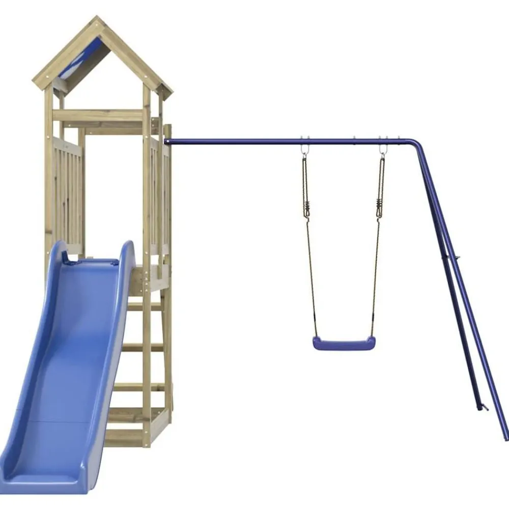 vidaXL Estructuras Para Juegos Al Aire Libre-Parque infantil de exterior madera de pino impregnada