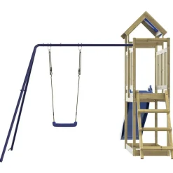 vidaXL Estructuras Para Juegos Al Aire Libre-Parque infantil de exterior madera de pino impregnada