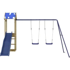 vidaXL Estructuras Para Juegos Al Aire Libre-Parque infantil de exterior madera de pino impregnada