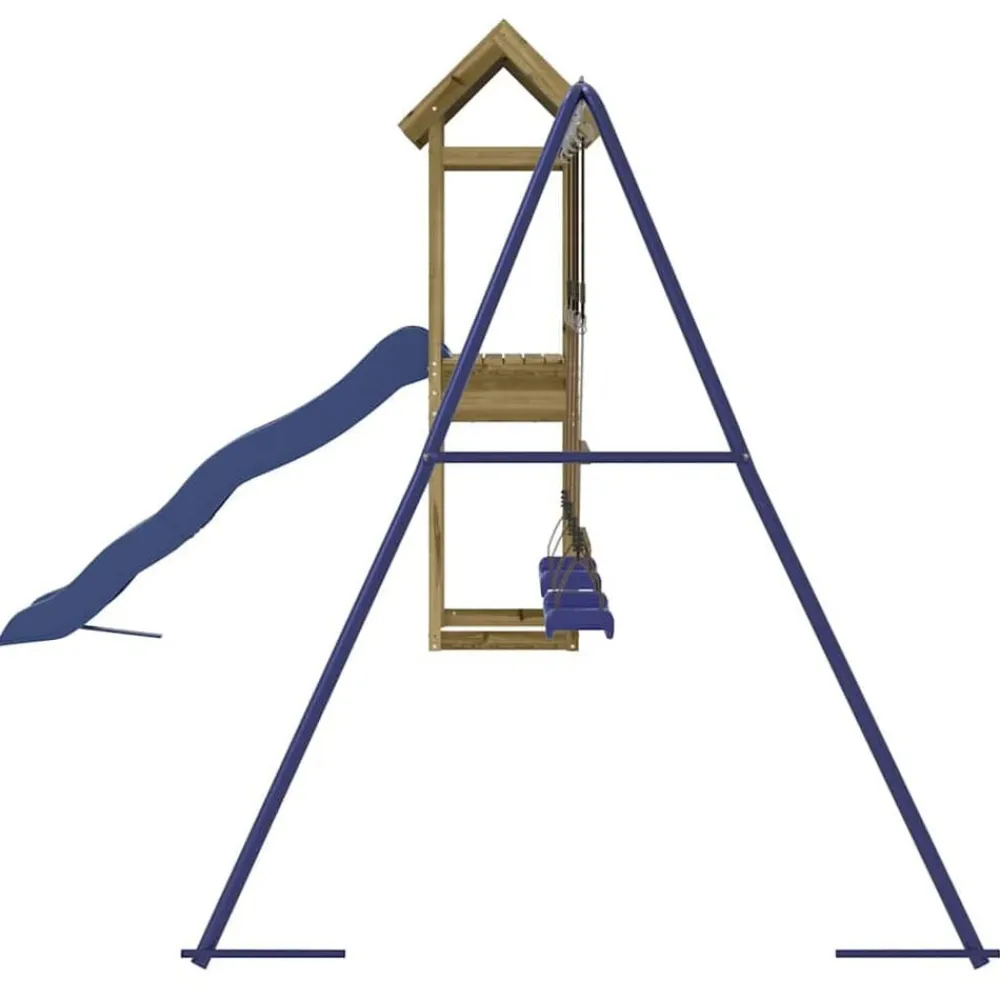 vidaXL Estructuras Para Juegos Al Aire Libre-Parque infantil de exterior madera de pino impregnada