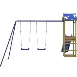 vidaXL Estructuras Para Juegos Al Aire Libre-Parque infantil de exterior madera de pino impregnada