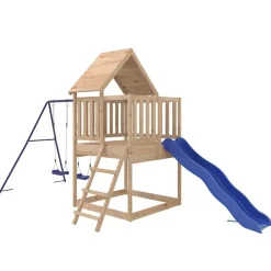 vidaXL Estructuras Para Juegos Al Aire Libre-Parque infantil de exterior madera maciza de pino